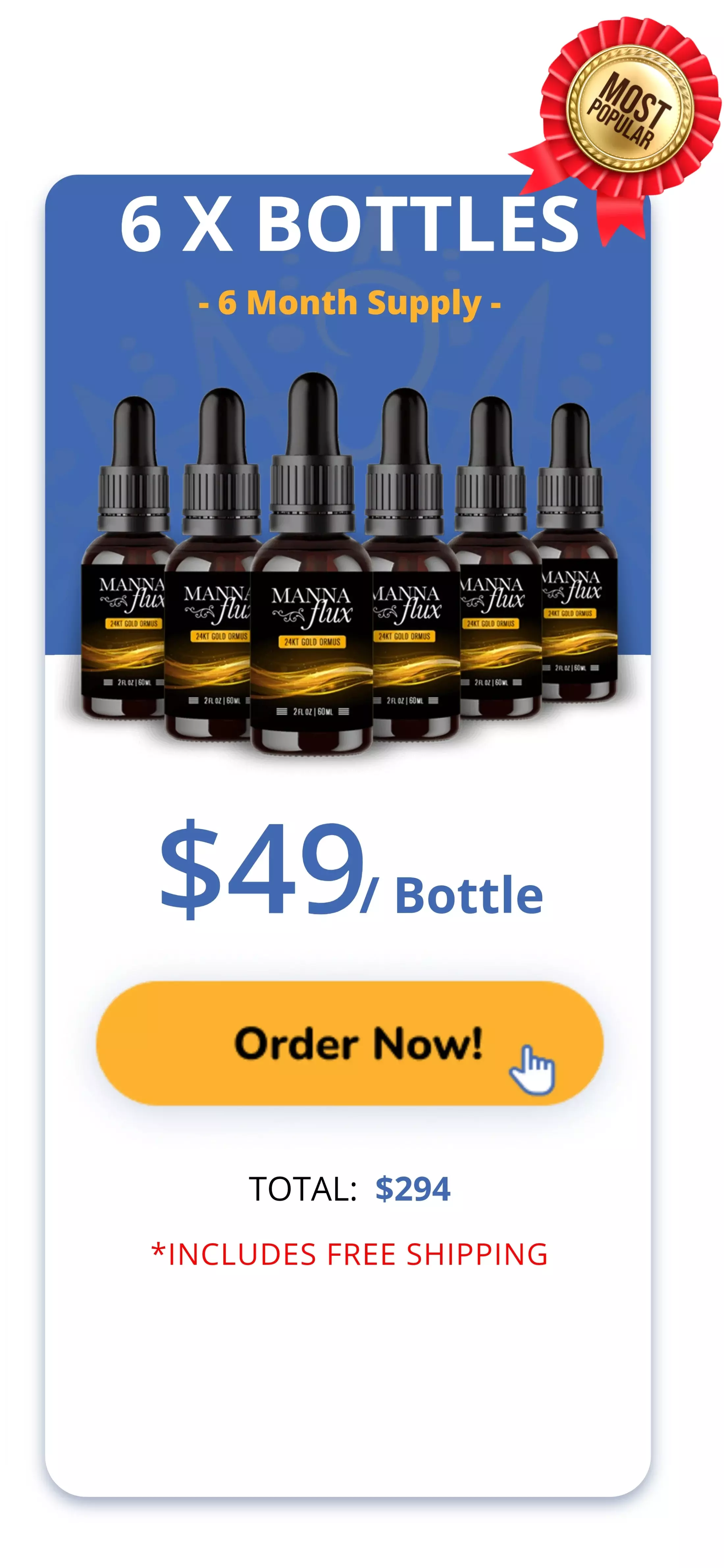 MannaFlux 6 bottles pricing